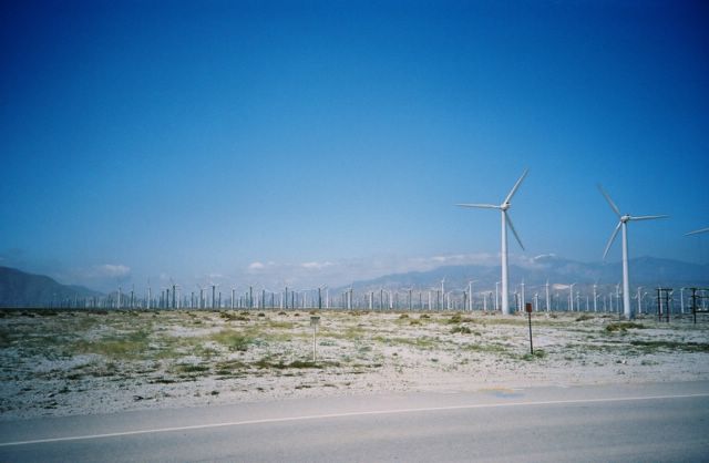 There were windmills as far as the eye could see. It was really windy here.