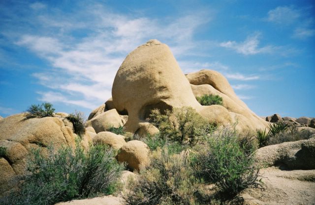 It's a big rock, shaped like a skull.