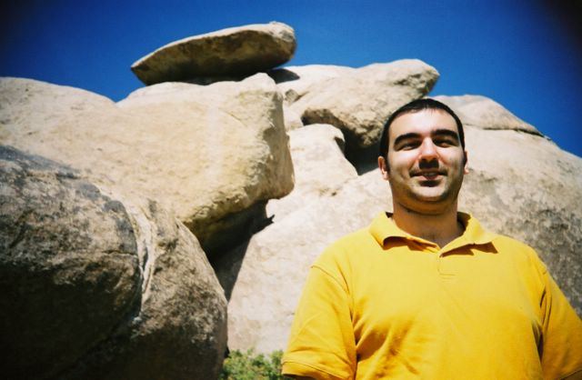 Marc climbed these giant rocks.